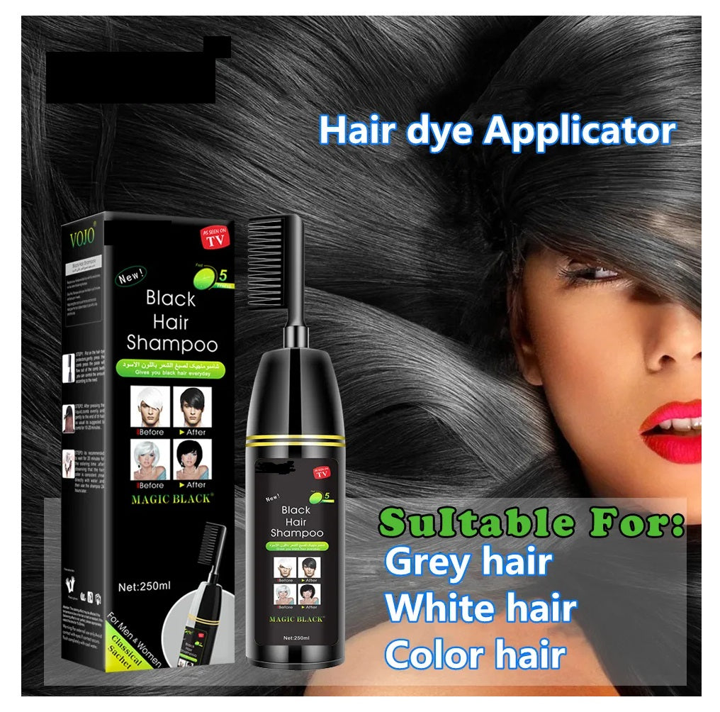 Shampoo Negro Con Peine 250ml
