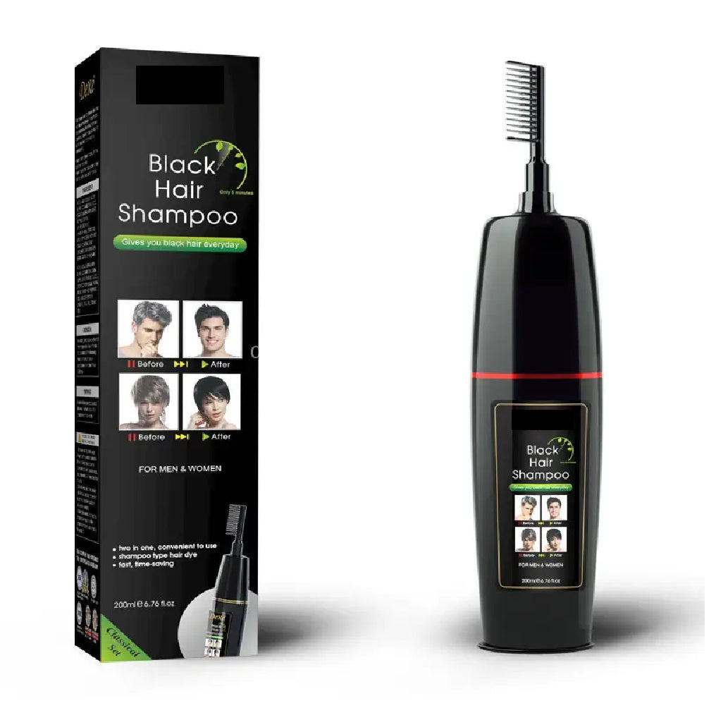 Shampoo Negro Con Peine 250ml