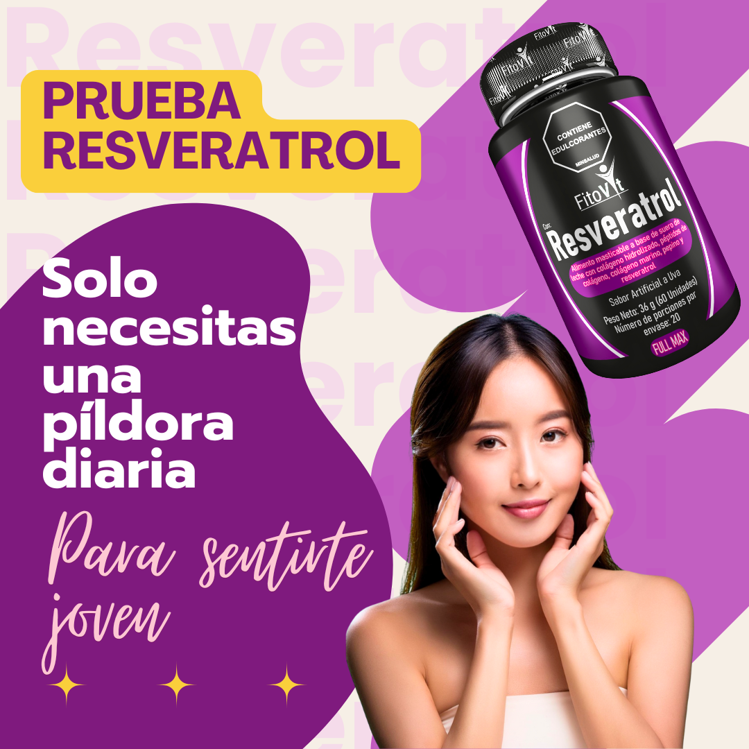 Combo Resveratrol - Cabello, piel y uñas más fuertes desde la raíz celular.