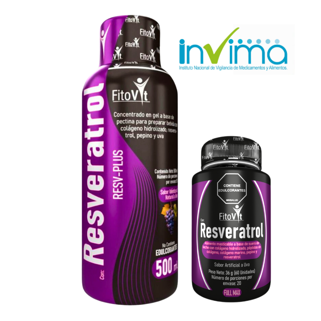 Combo Resveratrol - Cabello, piel y uñas más fuertes desde la raíz celular.