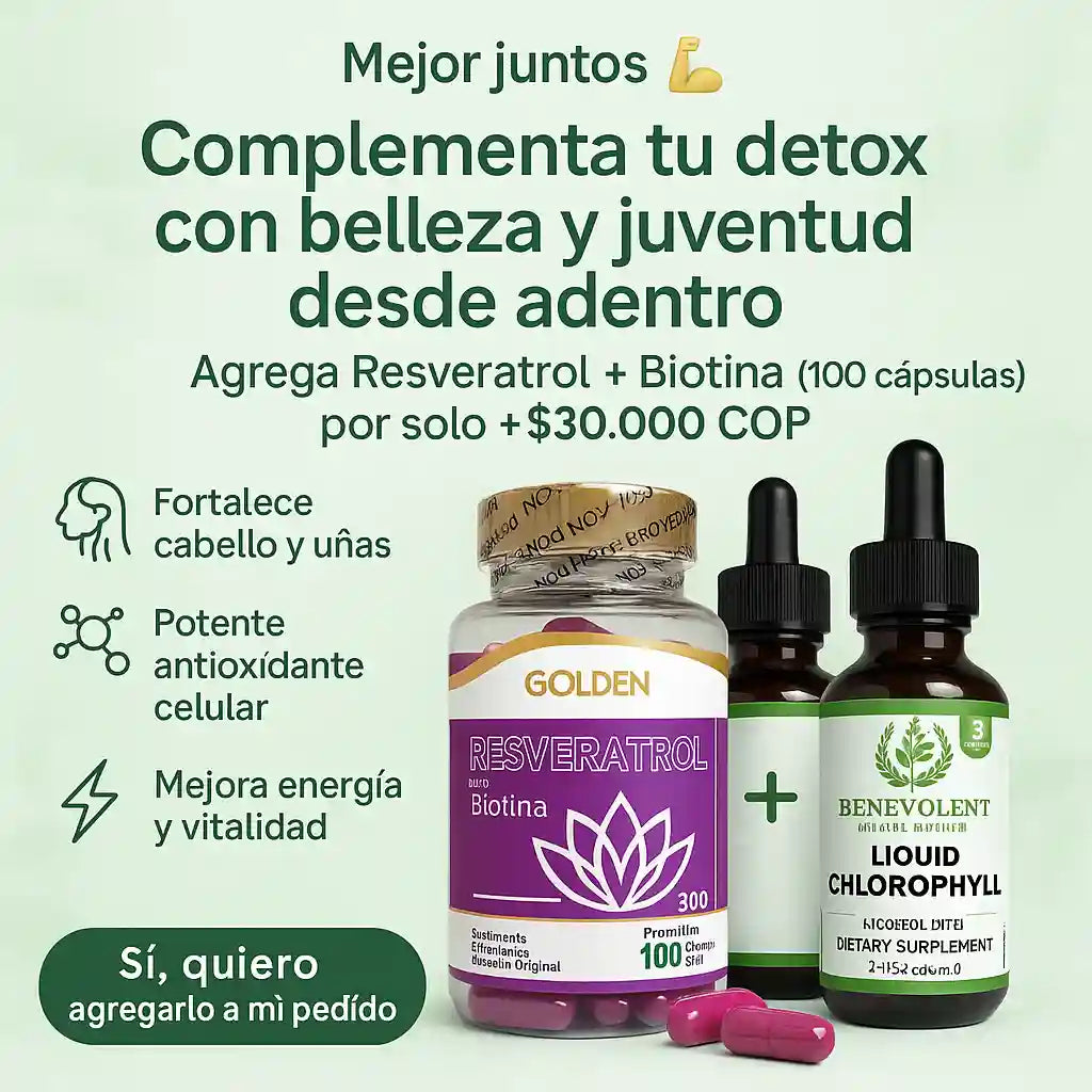 Purifica tu cuerpo con Clorofila Líquida, más energía y limpieza interna, Aprovecha la promoción 2x1