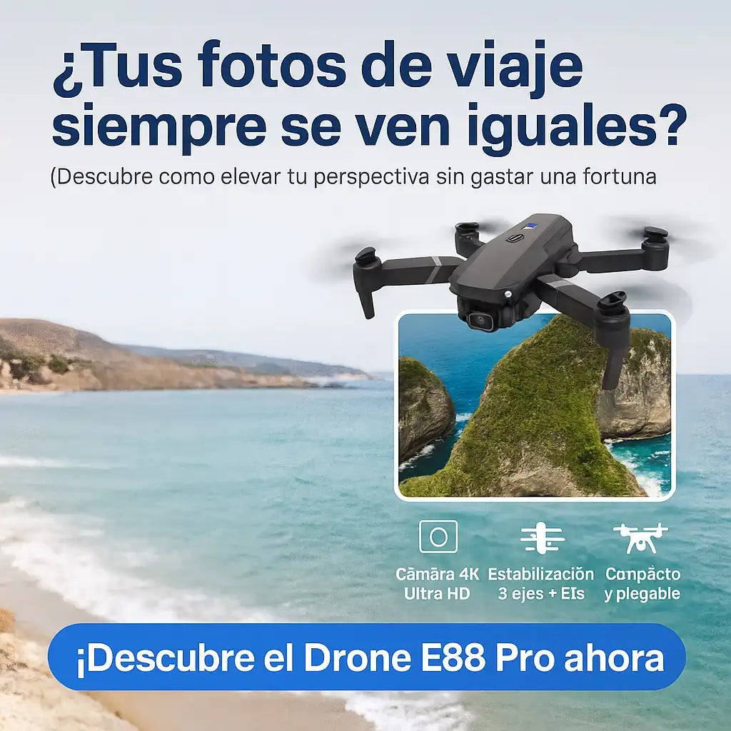 Drone E88 Pro Max Plegable - Camara Dual y Vuelo Controlado - HOY 35% De Descuento