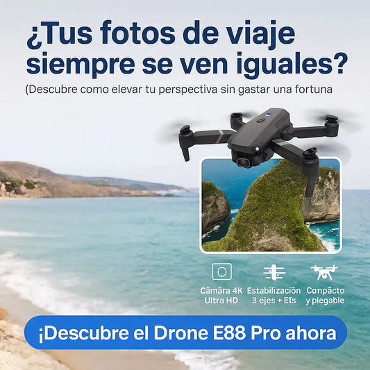 Drone E88 Pro Max Plegable - Camara Dual y Vuelo Controlado - HOY 35% De Descuento
