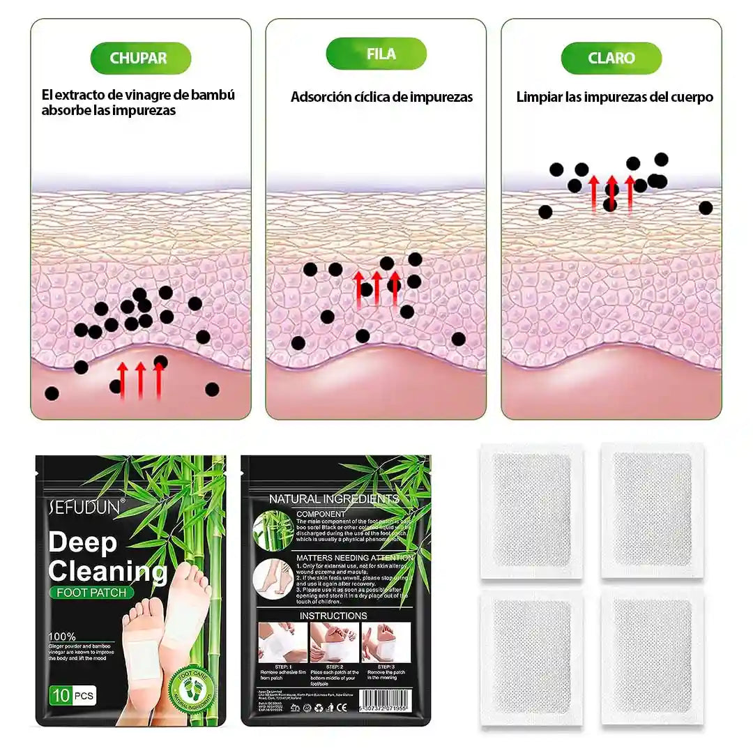 Deep Cleaning - Parche para Pies Set 10 Piezas