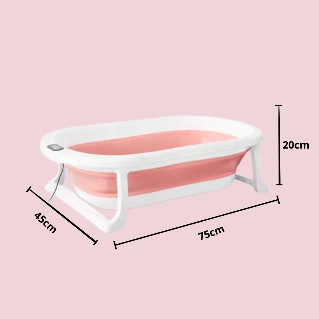 Bañera Plegable con Termómetro + Cojín