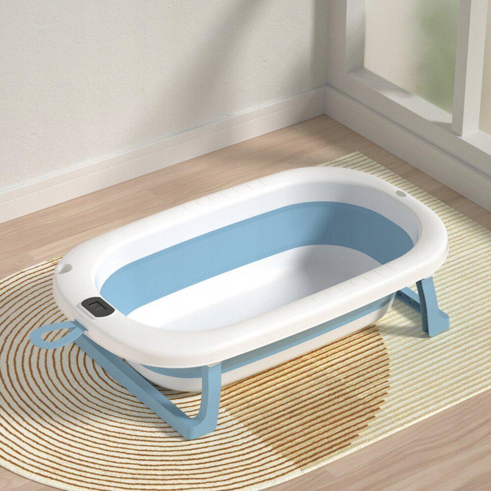 Bañera Plegable con Termómetro + Cojín