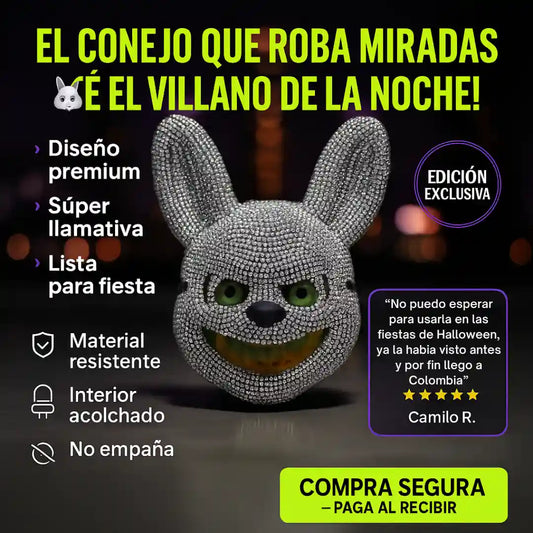 Máscara Halloween Con Pedrería - Calidad y Estilo - Descuentos Solo Por Este Fin De Semana