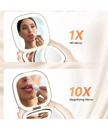 Espejo Compacto con Luz LED