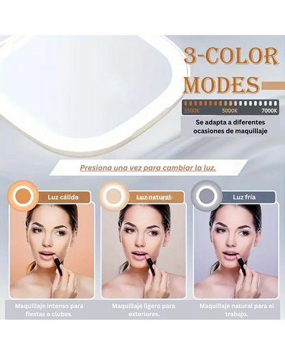 Espejo Compacto con Luz LED