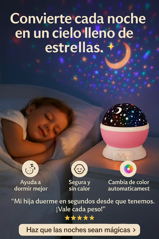 Lampara Espacial Con Poyeccion LED - Noches Magicas y Sueño Profundo - Hoy En Oferta 40% Descuento