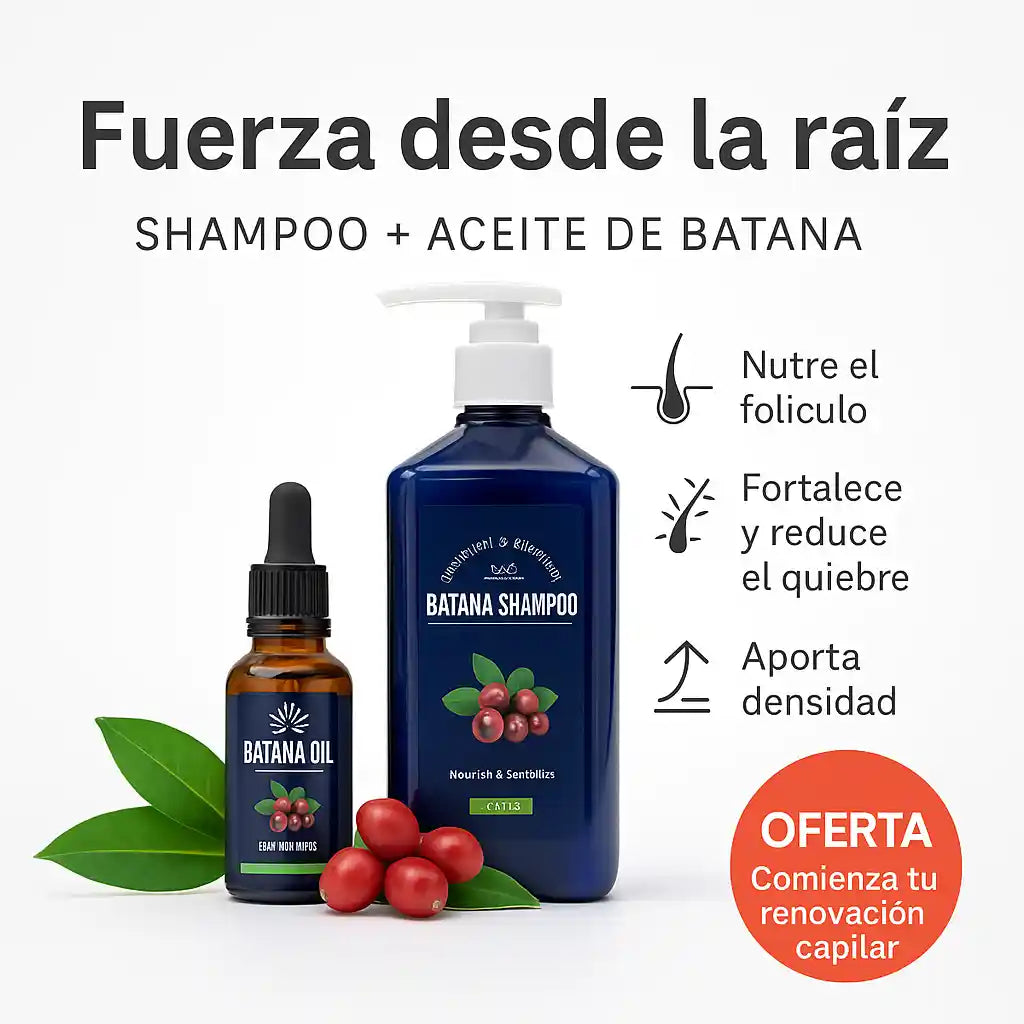 Kit Batana Revival – Shampoo & Aceite para Restauración, Crecimiento y Fuerza Capilar