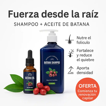 Kit Batana Revival – Shampoo & Aceite para Restauración, Crecimiento y Fuerza Capilar