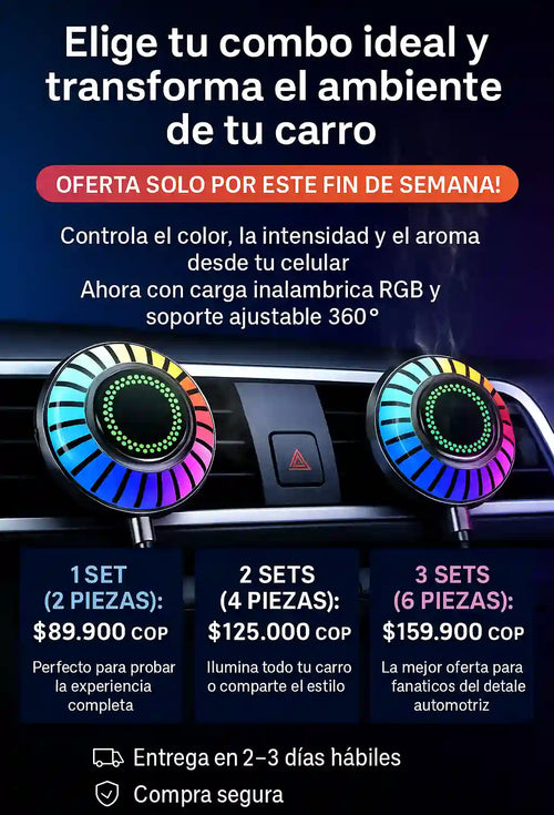 Accesorio Led Inteligente - Aromatiza, Ilumina al ritmo de la musica, Controla Desde Tu Celular - Oferta Solo Por el Fin de Semana