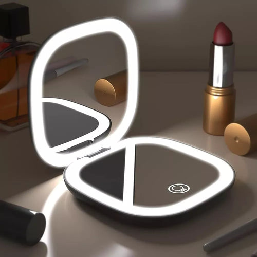 Espejo Compacto con Luz LED