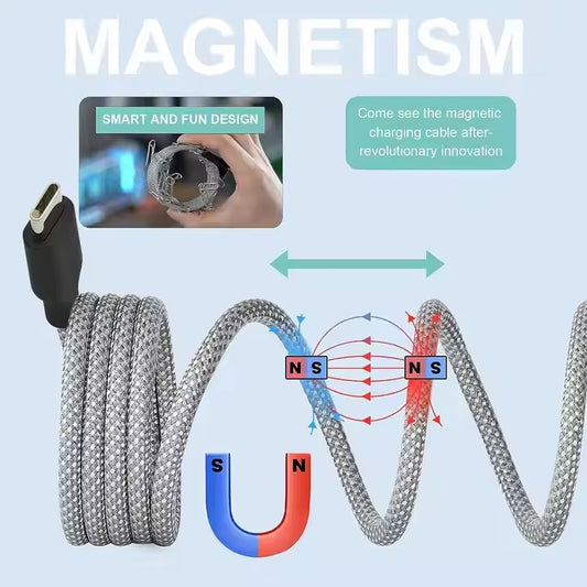 Magic One - Cable magnético Cargador de cable de carga USB C de carga