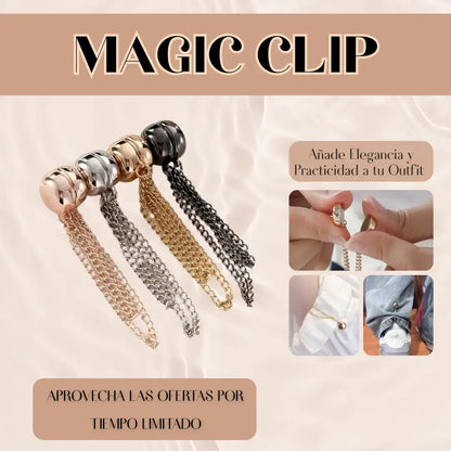 Magic Clip – Clips Magnéticos para Ropa (Set x4 Unidades) + OFERTAS
