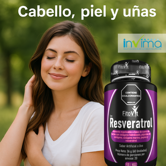 Combo Resveratrol -  Cabello, piel y uñas más fuertes desde la raíz celular.